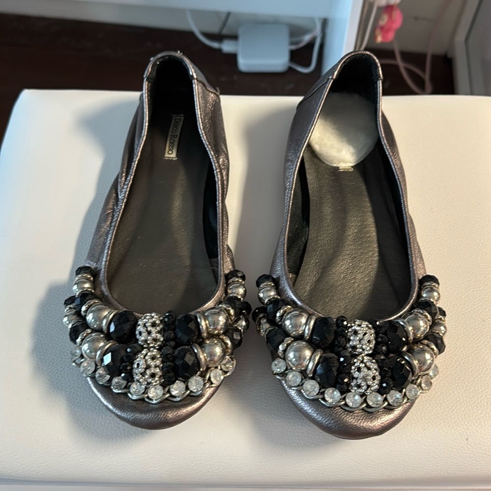 Disco rosso leather flats